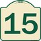 Signmission Sign with Number 15 Heavy-Gauge Aluminum Architectural Sign, 18" x 18", TG-1818-22907 A-DES-TG-1818-22907 - alternate 1